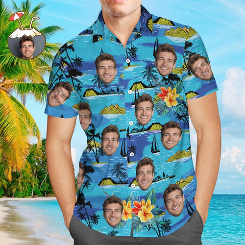 Camisa Hawaiana Con Cara De Perro Personalizada Camisas Tropicales Personalizadas Camisa Hawaiana Con Estampado Completo Para Hombre