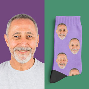 Calcetines Regalo Personalizados  con Cara Vista Previa 3D