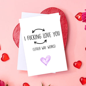 Te Amo Jodidamente Divertido Día De San Valentín Tarjetas De Felicitación - MyFaceSocksMX
