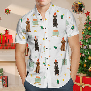 Camisa Hawaiana De Cara Personalizada Foto De Mascota Divertida Camisa De Navidad Regalo Para Hombres - MyFaceSocksMX