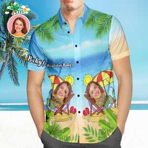 Camisa Hawaiana De Cara Personalizada Camisas De Fotos Camisa De Festival Para Hombre Regalo Para Él - MyFaceSocksMX