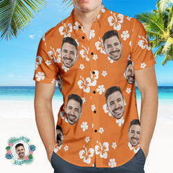 Foto Personalizada Camisa Hawaiana Vacaciones En La Playa Popular Para Hombres Estampado Completo Camisa Hawaiana En La Playa Regalo De Vacaciones Hibisco - MyFaceSocksMX