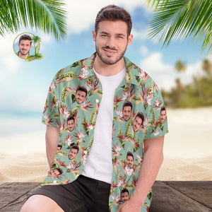 Camisa Hawaiana Con Cara Personalizada, Camisa Aloha Con Estampado Integral Para Hombre, Regalo - Estilo Retro - MyFaceSocksMX