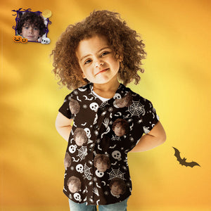 Camisa Hawaiana De Halloween Personalizada Con Estampado Divertido De Halloween Para Niños - MyFaceSocksMX