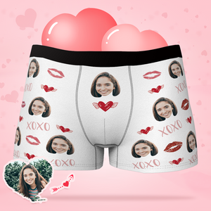 Calzoncillos Tipo Bóxer Personalizados Para Hombre XOXO Valentine's Gift