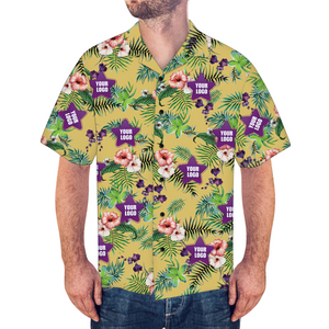 Camisa hawaiana con logotipo personalizado para hombre