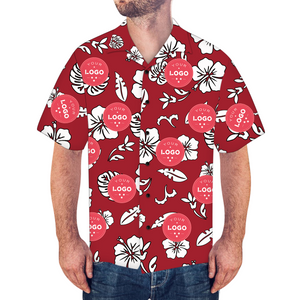 Camisa con logotipo personalizado Camisa hawaiana para hombre Lily Flowers