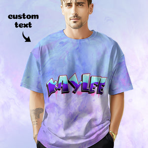 Camiseta Personalizada Nombre Personalizado Camiseta Unisex Púrpura Verano Tie-dye Camiseta - MyFaceSocksMX