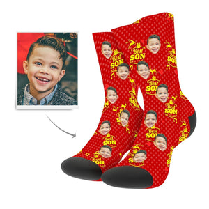 Christmas Custom Son Socks - Myfacesocks