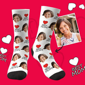 Calcetines Personalizados con Cara Mejor Mamá Regalos para Mamá