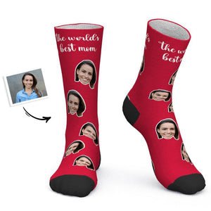 Regalo del día de la madre - Calcetines personalizados Calcetines personalizados con foto La mejor mamá del mundo