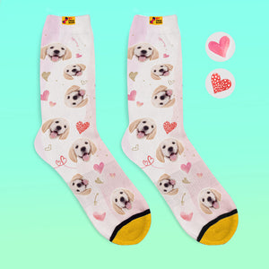 Calcetines Impresos Digitalmente En 3d Personalizados My Face Socks Agregue Imágenes Y Nombre - Lovely Dog - MyFaceSocksMX