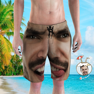Personalizada foto de la cara de los hombres de la nadada del tronco Pantalones cortos de agua