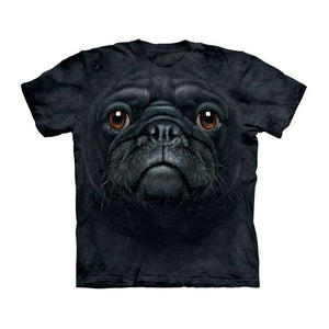 Camiseta Unisex Con Gráfico 3D Para Perro - Pug Negro